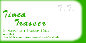 timea trasser business card